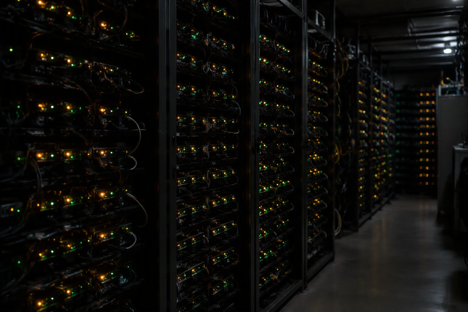 Rack-mounted PDUs under full-load burn-in test in the AmpRack test room